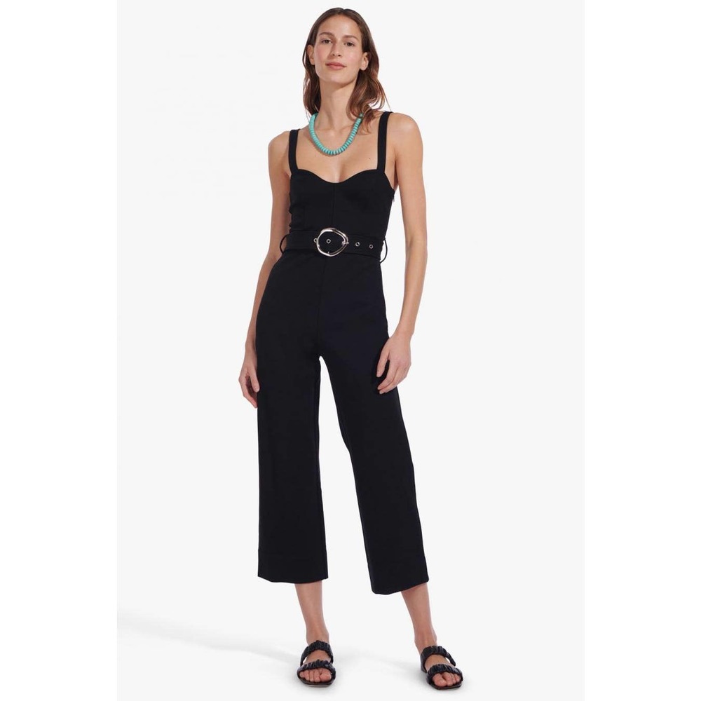 Staud Black Umbria Belted Jumpsuit - Picture 2 of 16